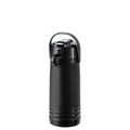 2.4 Liter Ribbed Black Plastic Stainless Airpot Thermos